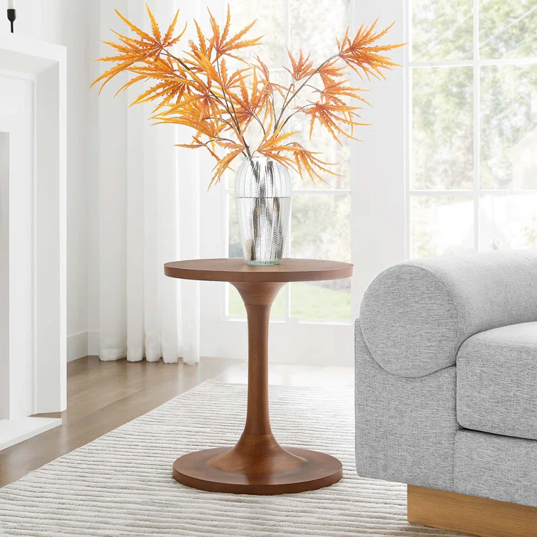 Modway Modway Lina Solid Wood Pedestal End Table