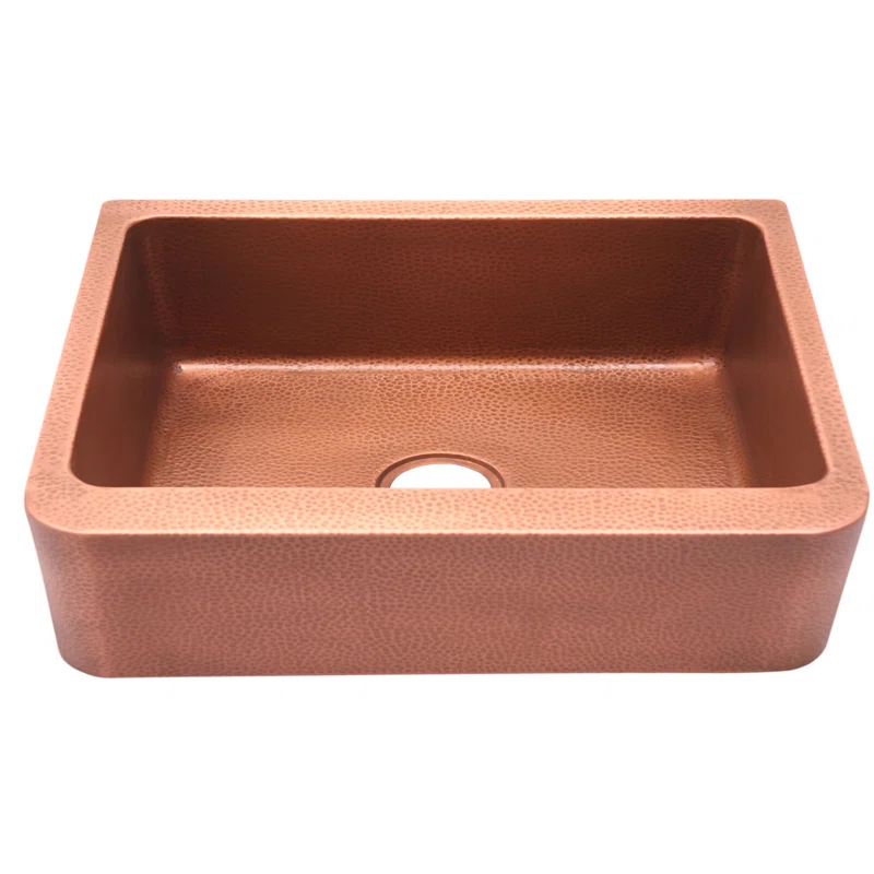 Barclay FSCSB3114-AC Avena 30'' L Farmhouse / Apron Single Bowl Copper Kitchen Sink