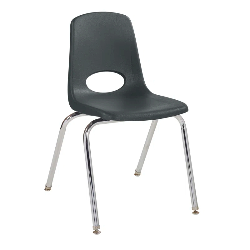 Factory Direct Partners 18" Classroom Stack Chair with Swivel Glide Legs