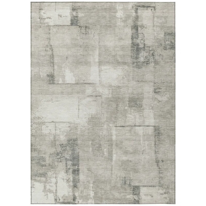 Machine Washable Indoor/Outdoor Chantille ACN1714 Beige Rug