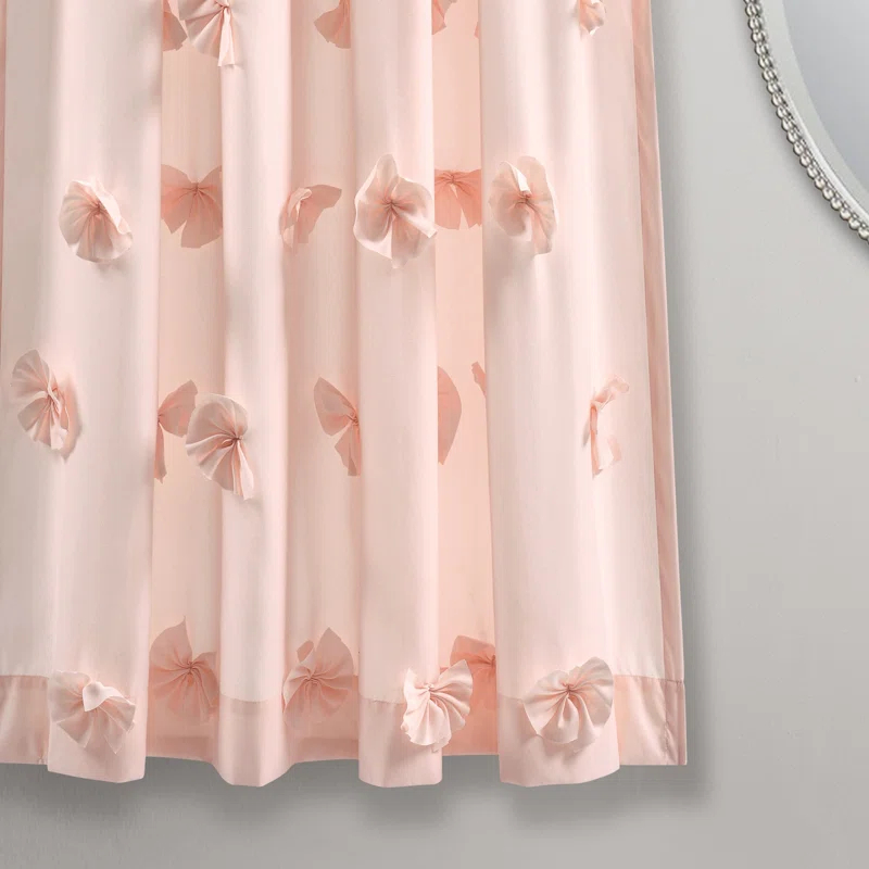 Lush Decor Riley Polyester Semi Sheer Curtain Single Panel
