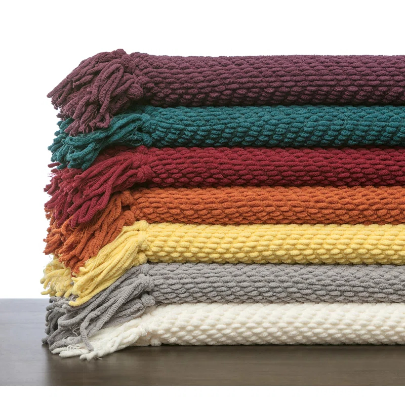 Chanasya Textured Knitted Throw