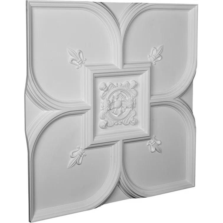 Ekena Millwork Fleur-de-lis 31.5'' H x 31.5'' W x 2.38'' D Urethane Ceiling Medallion