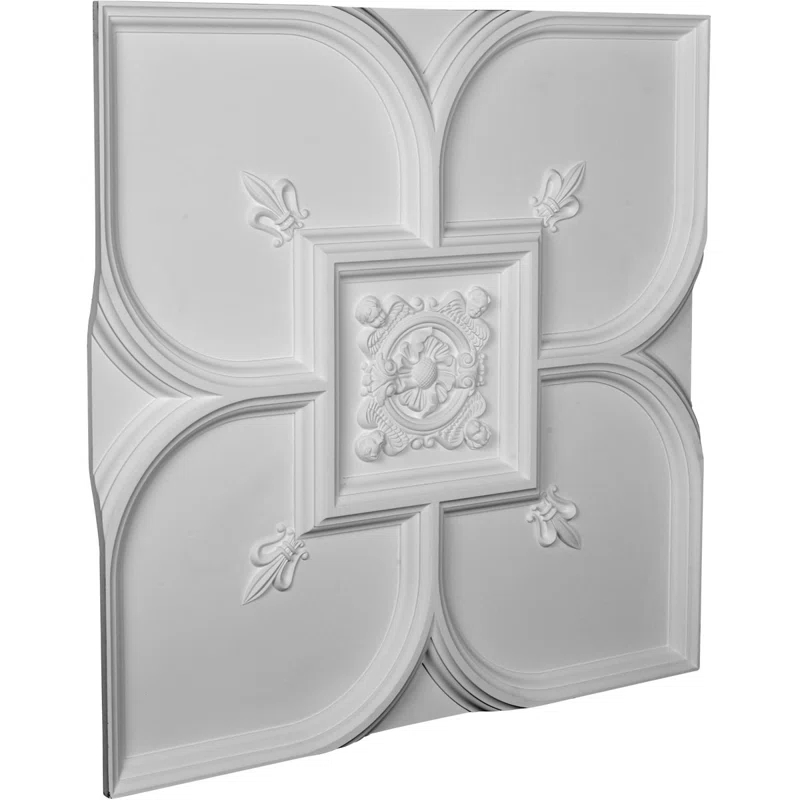 Ekena Millwork Fleur-de-lis 31.5'' H x 31.5'' W x 2.38'' D Urethane Ceiling Medallion