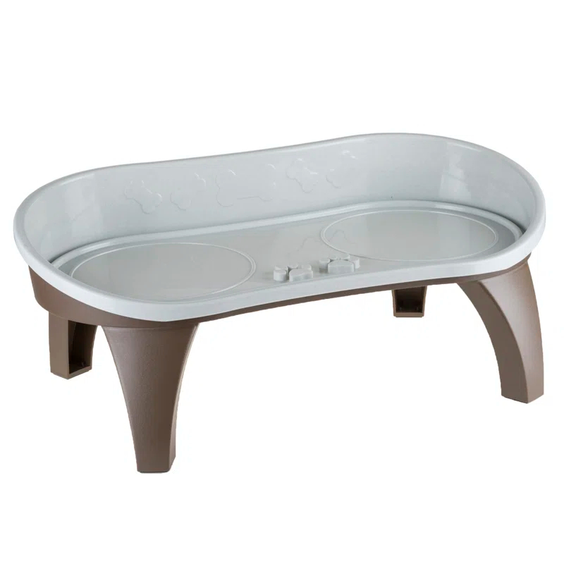 Petmaker PETMAKER 8.5-Inch-Tall Dog Bowl Stand, Brown