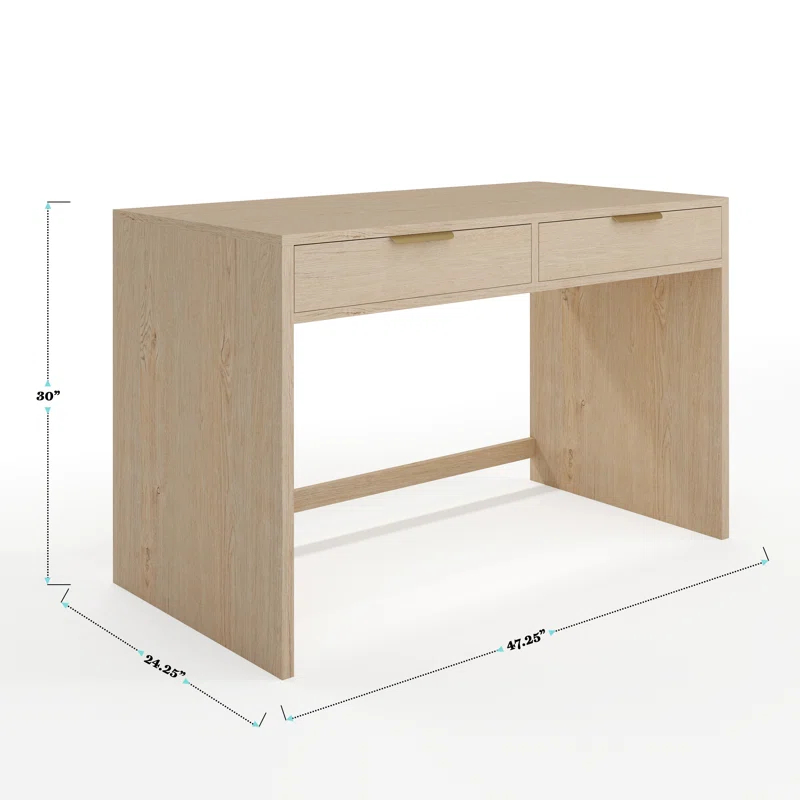Martha Stewart Martha Stewart Kayden Home Office Modular Desk With 2 Drawers
