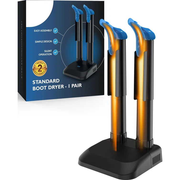 BEACHWATER POOL & SPA, LLC Convection Boot Dryer For Work Boots, Silent Boot Warmer, Energy-Efficient Shoe Dryer With Fanless Feature To Reduce Smells – Ideal For Sneakers, Cleats, And Winter Gear, Ski Boots, Gloves, & Shoes