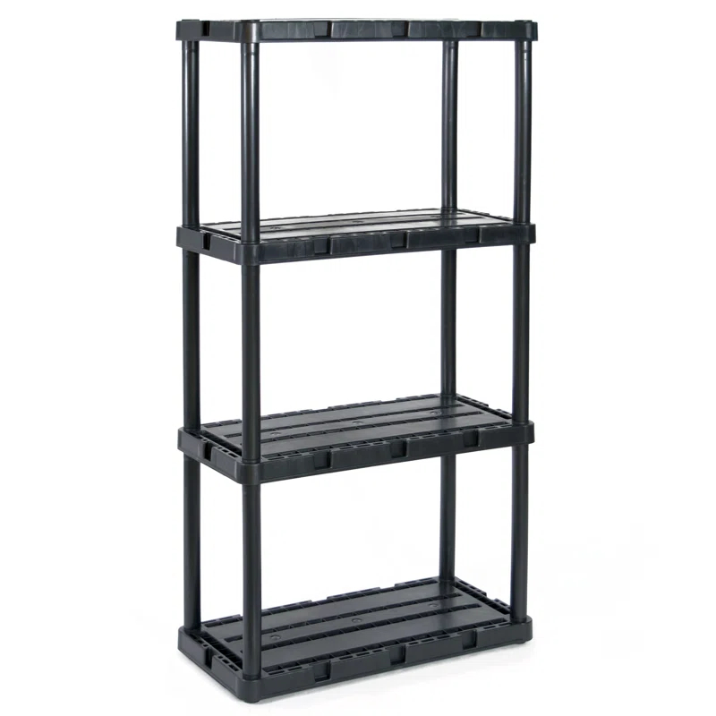 Gracious Living Gracious Living Knect A Shelf Light Fixed Storage 4 Shelf Shelving Unit (4 Pack) (Set of 4)
