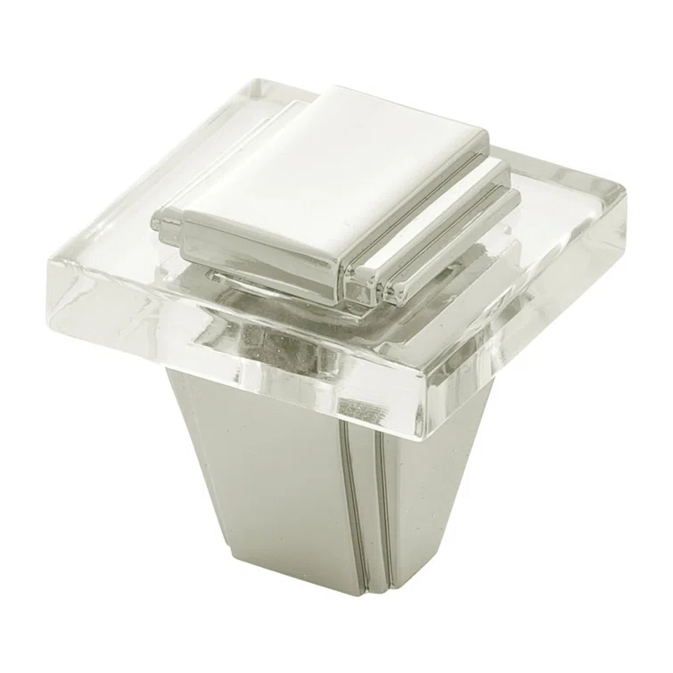 Belleclaire 1-1/4 in. Satin Nickel Square Knob