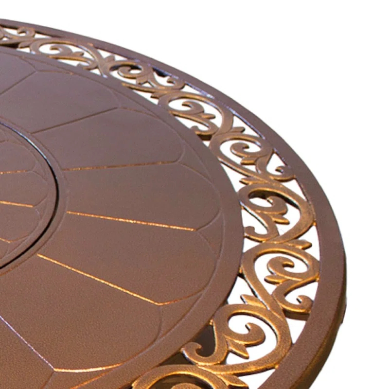 Ebern Designs Sorrels Aluminum Propane Fire Pit Table