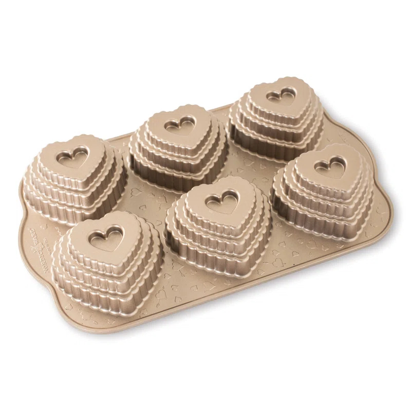 Nordic Ware Nordic Ware Non-Stick Novelty Tiered Hearts Cakelet Pan