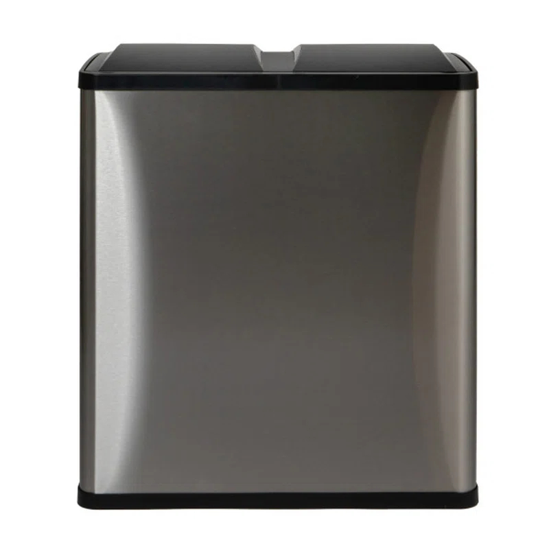 Household Essentials Steel Motion Sensor Multi-Compartment Trash/Recycling Bins - 8 Gallons