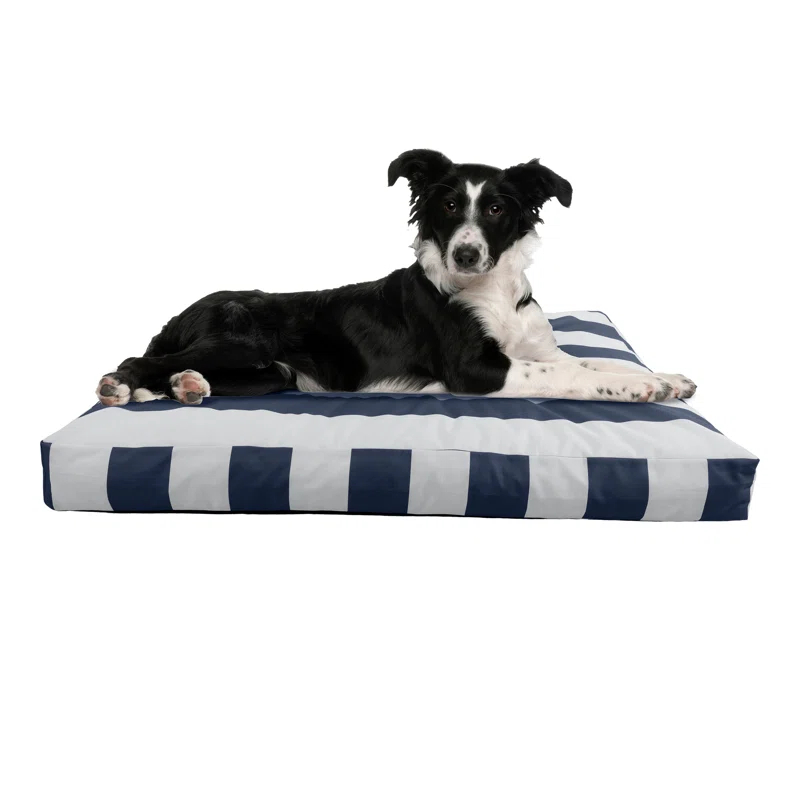 Petmaker PETMAKER Dog Bed - Indoor/Outdoor Striped Dog Bed with Removable Washable Cover and Non-Slip Bottom - 36in Medium Pet Bed