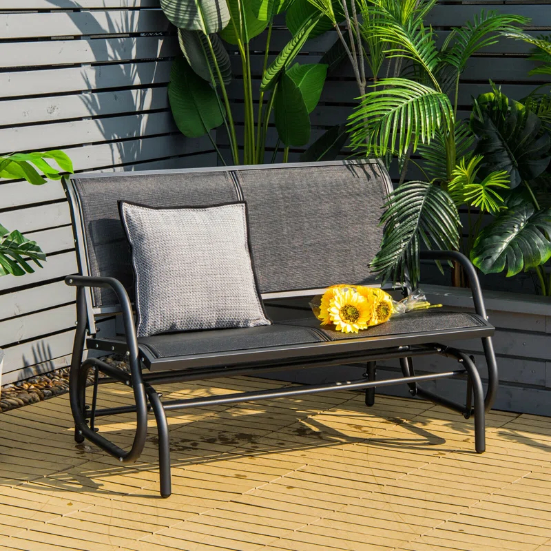 Lark Manor™ Annemaria Glider Metal Bench