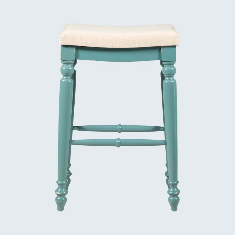 Kelly Clarkson Home Jordyn Backless Upholstered Wood Counter & Bar Stool