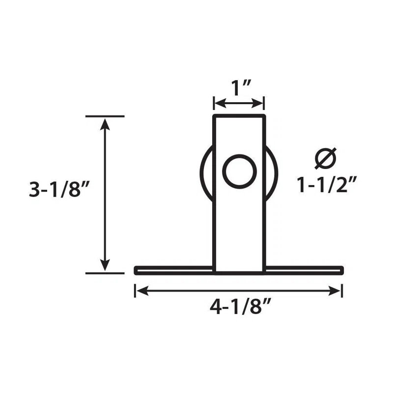American Pro Decor Solid Steel Mini Sliding Rolling Barn Door Hardware Kit for Single Wood Doors