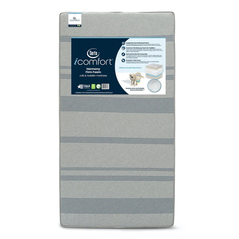 Serta 2-Stage Waterproof Standard Crib Mattress