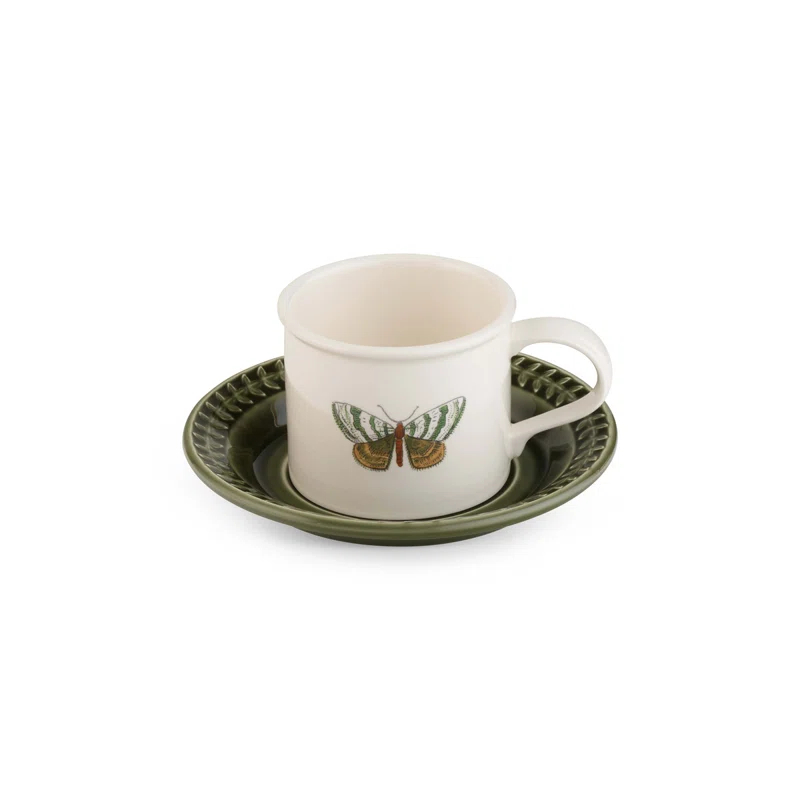 Portmeirion Portmeirion Botanic Garden Harmony Papilio Emerld Brkfst C&S Emb 9Oz Emerald