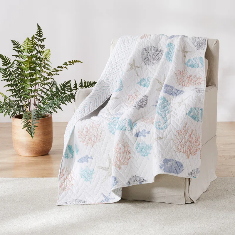 Levtex home Blue Sea Quilted Throw