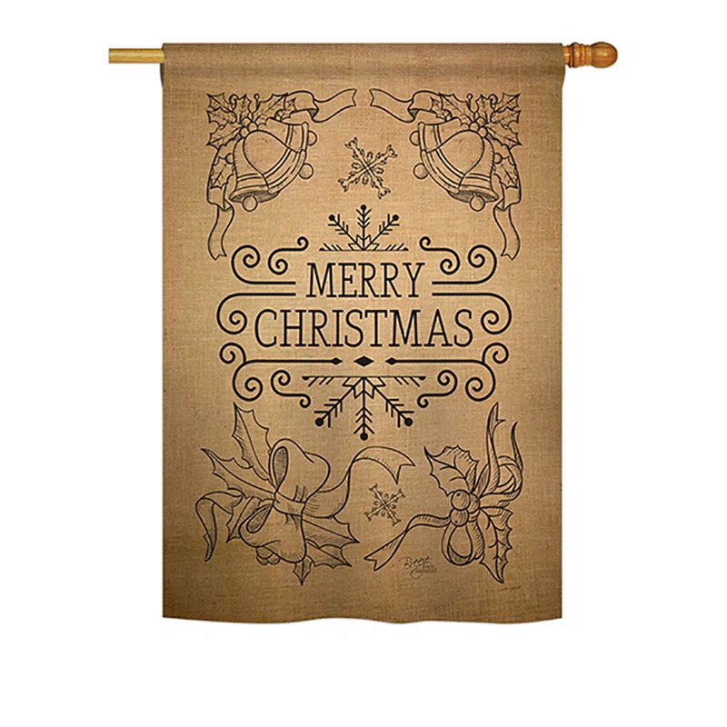 Breeze Decor Double Sided 40'' H x 28'' W Polyester Christmas Garden Flag
