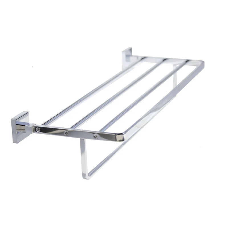 Ancona Alessia Metal Floating Shelf with Towel Bar