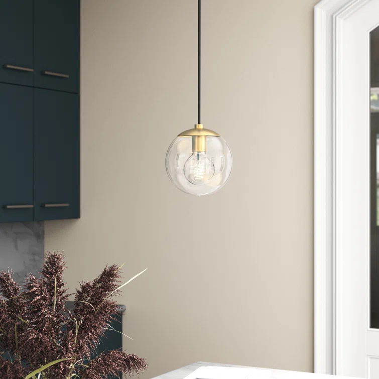 Lia Pendant Light - Clear / 1 Light / Polished Nickel