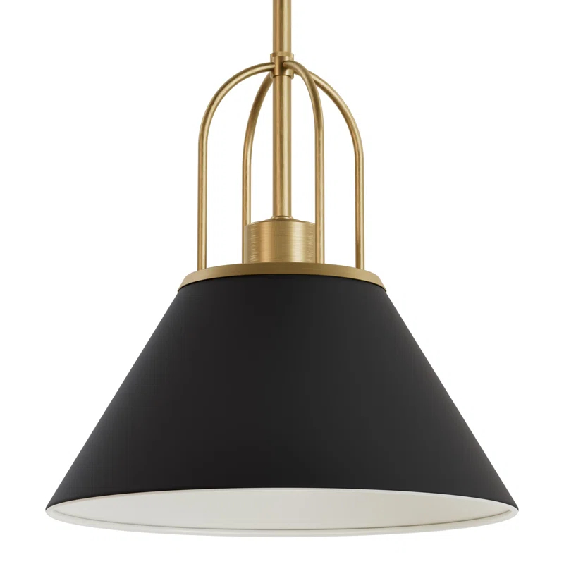 Jasmine Roth Collection + Hunter Jasmine Roth 1 - Light Flat Matte Black Cone Pendant