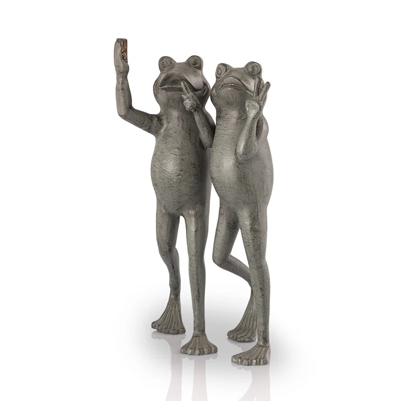 SPI Home Frog Aluminum Garden Statue