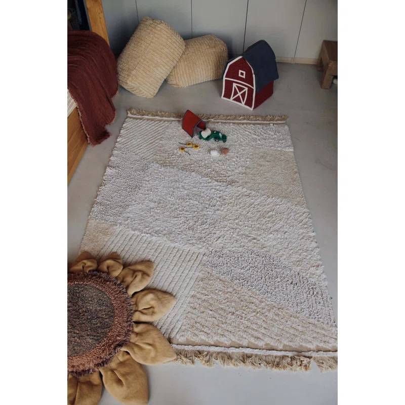 Lorena Canals Growing Up On A Farm Hand Tufted Cotton Abstract Rug