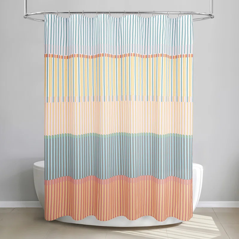 Corrigan Studio® Estin Striped Shower Curtain