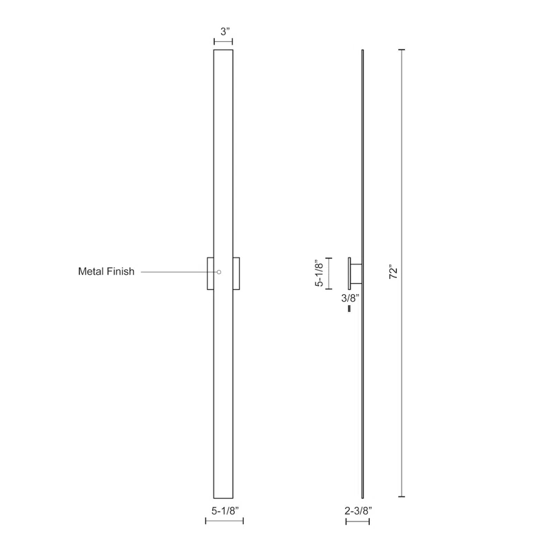 Kuzco Lighting Vesta Aluminum LED Wallchiere