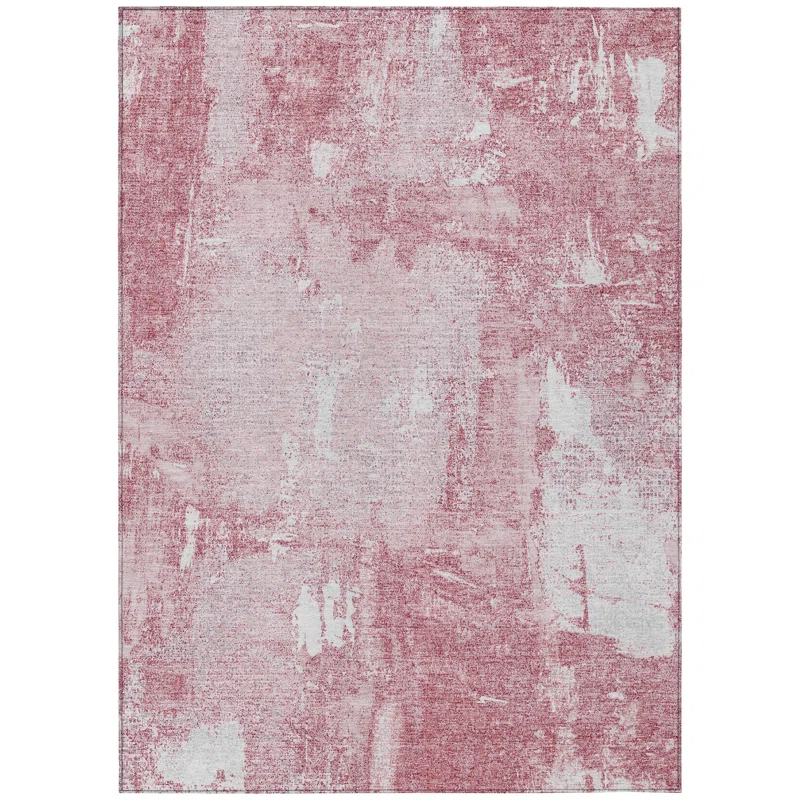 Machine Washable Indoor/Outdoor Chayden ACN989 Pink Rug