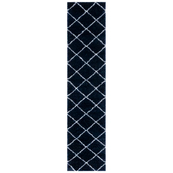 Latitude Run® Tahoe Shag Performance Geometric Rug