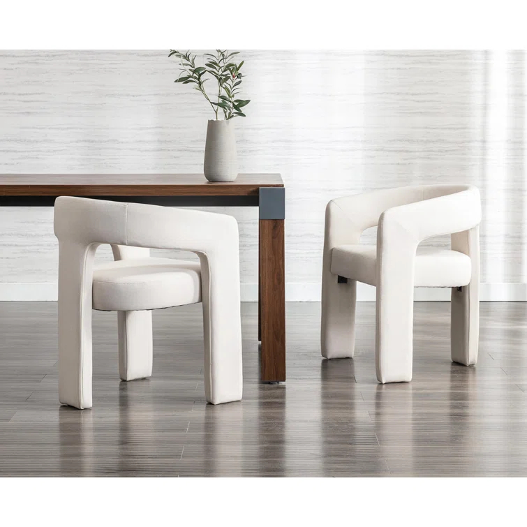 wahson office chair Modern Upholstered Barrel Dining Chairs (Set of 2)