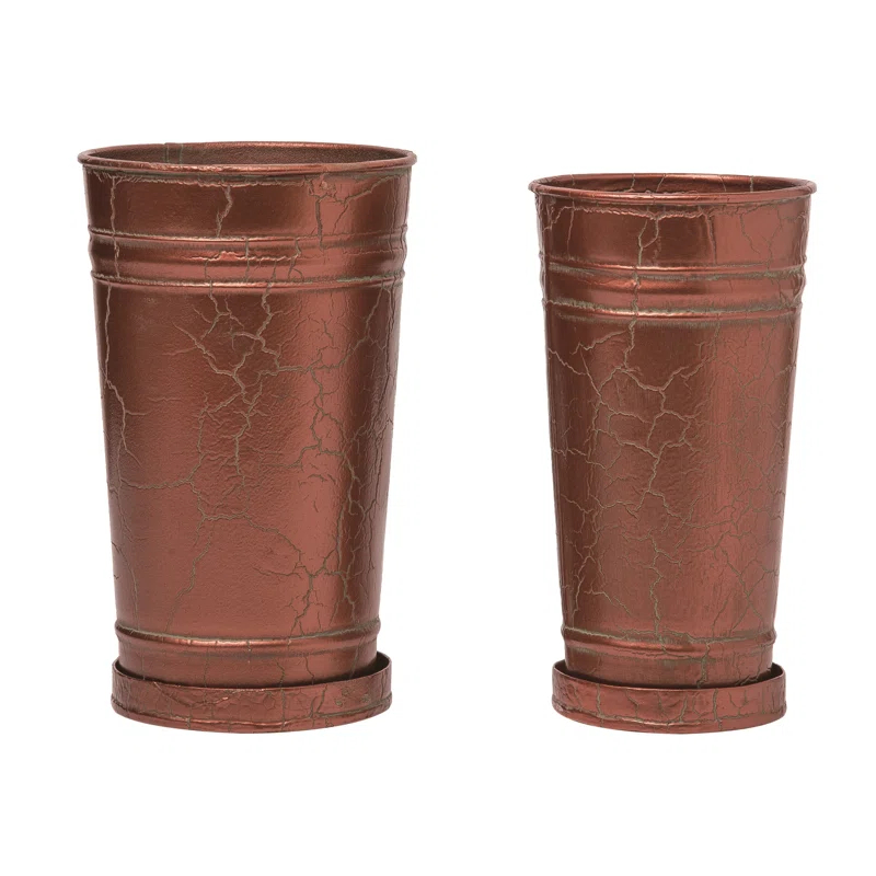Williston Forge Alijiah Metal Pot Planter