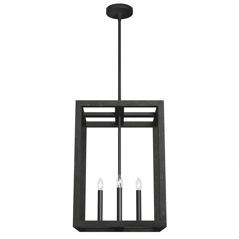 Hunter Fan Squire Manor 4 - Light Lantern Rectangle Chandelier