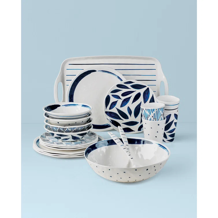 Lenox Blue Bay Melamine 20-Piece Dinnerware Set