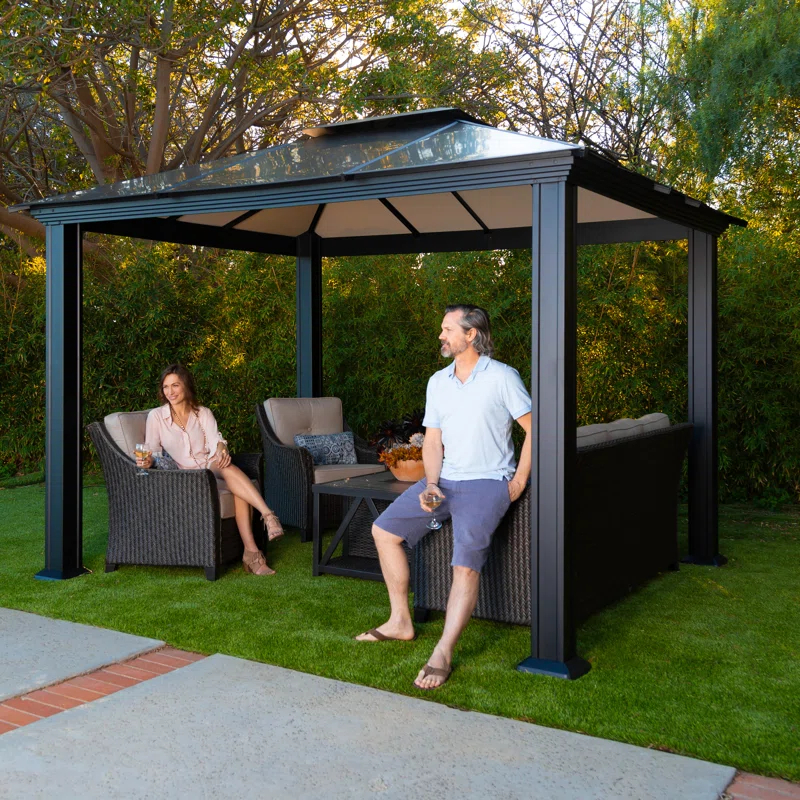 Paragon-Outdoor Santa Monica Aluminum Patio Gazebo