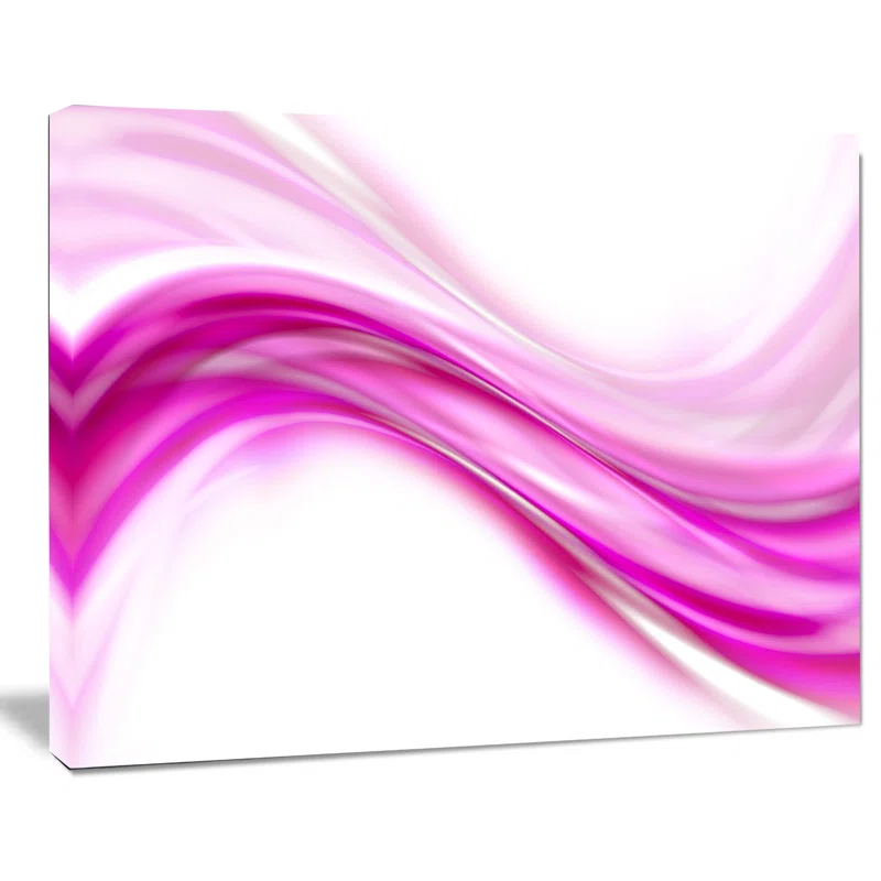 Design Art " Abstract Pink Downward Waves "