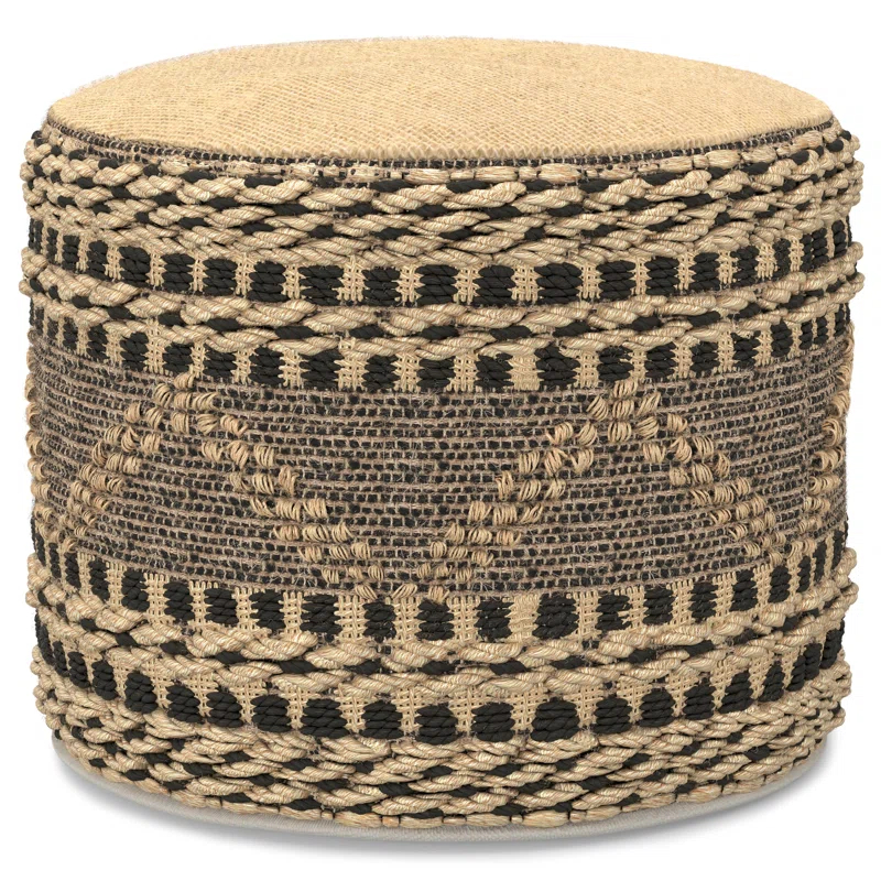 Simpli Home Stella Upholstered Pouf