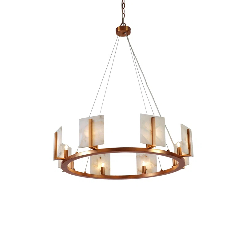Halo 8 - Light Dimmable Wagon Wheel Chandelier