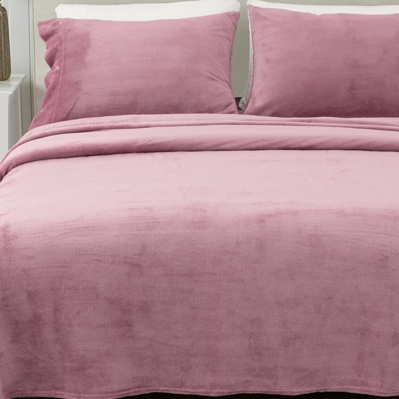 FreshFolds Ultra Soft Micro Plush Velvet Solid Sheet Sets