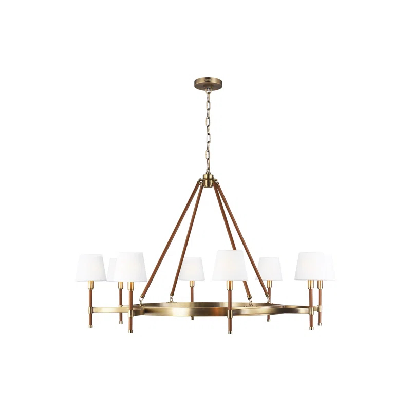 Lauren Ralph Lauren Katie 8 - Light Dimmable Wagon Wheel Chandelier