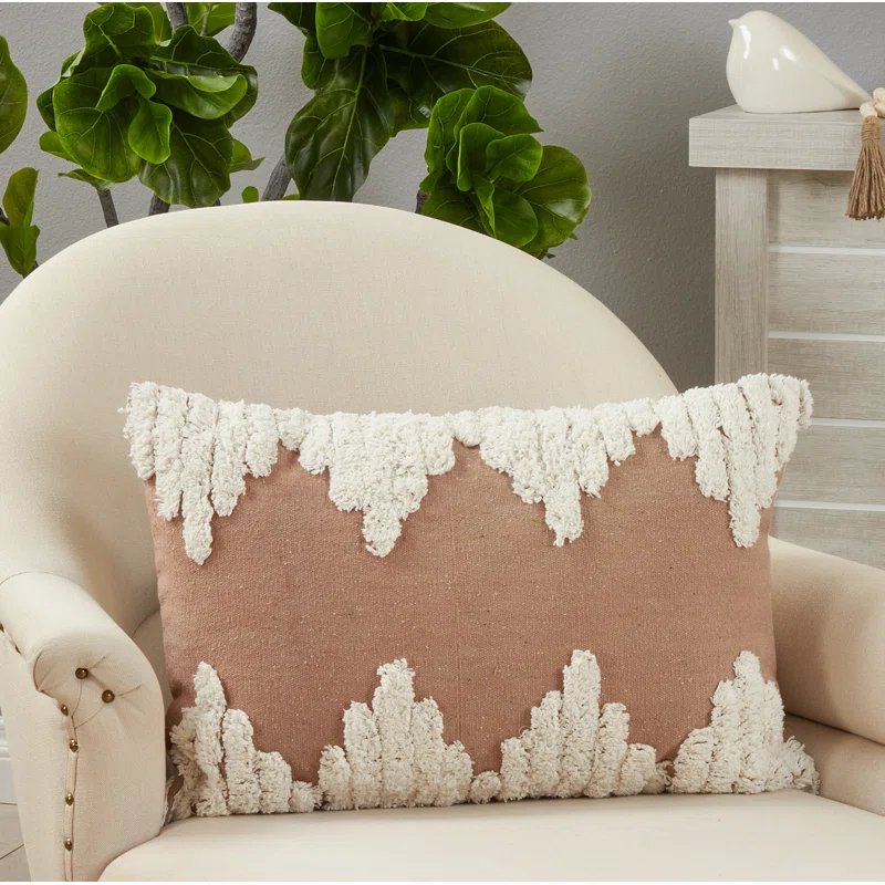 Saro Raissa Collection Cotton Throw Pillow