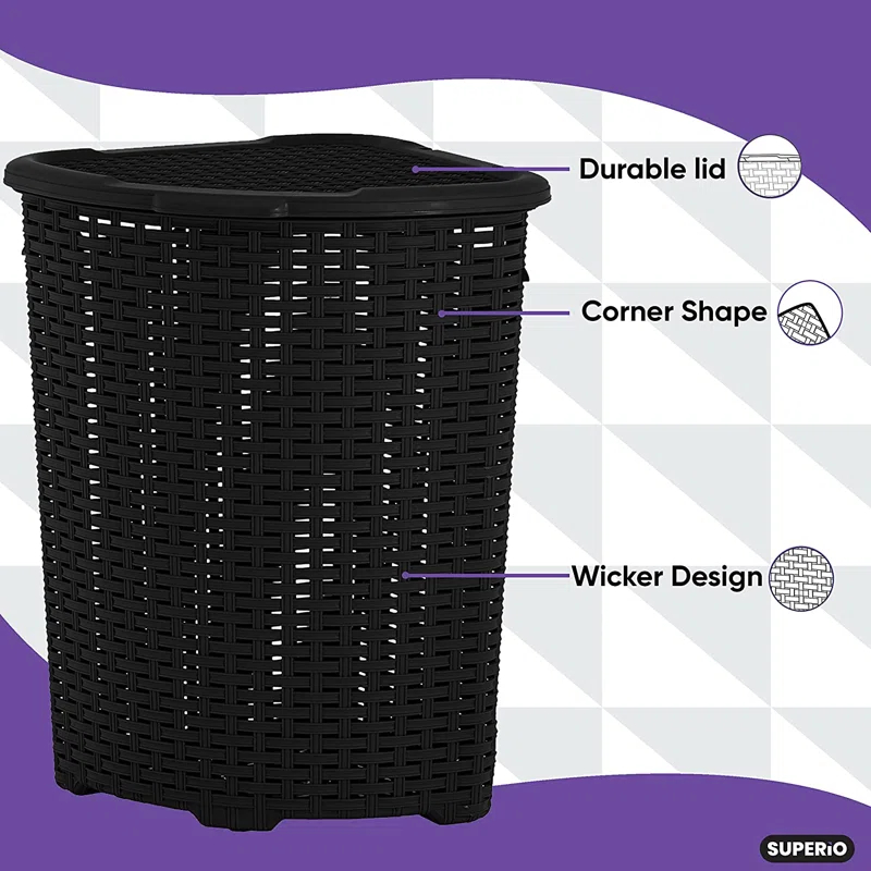 Superio Wicker Laundry Hamper | Wayfair