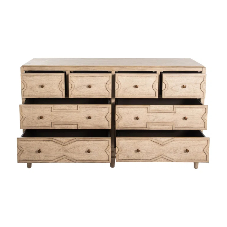 Gabby Everest Solid Wood 60'' W 8 - Drawer Dresser