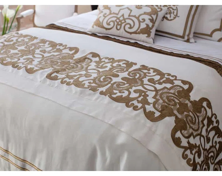 Lili Alessandra Mozart Embroidered Throw Blanket
