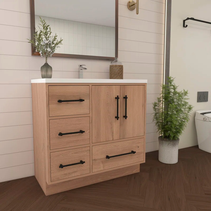Victoria 35.4'' Single Bathroom Vanity with Acrylic Top