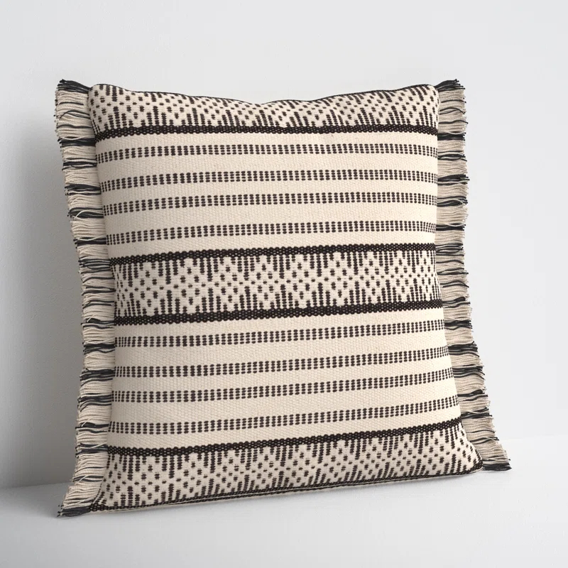 Joss & Main Joren Fringed Down Throw Pillow