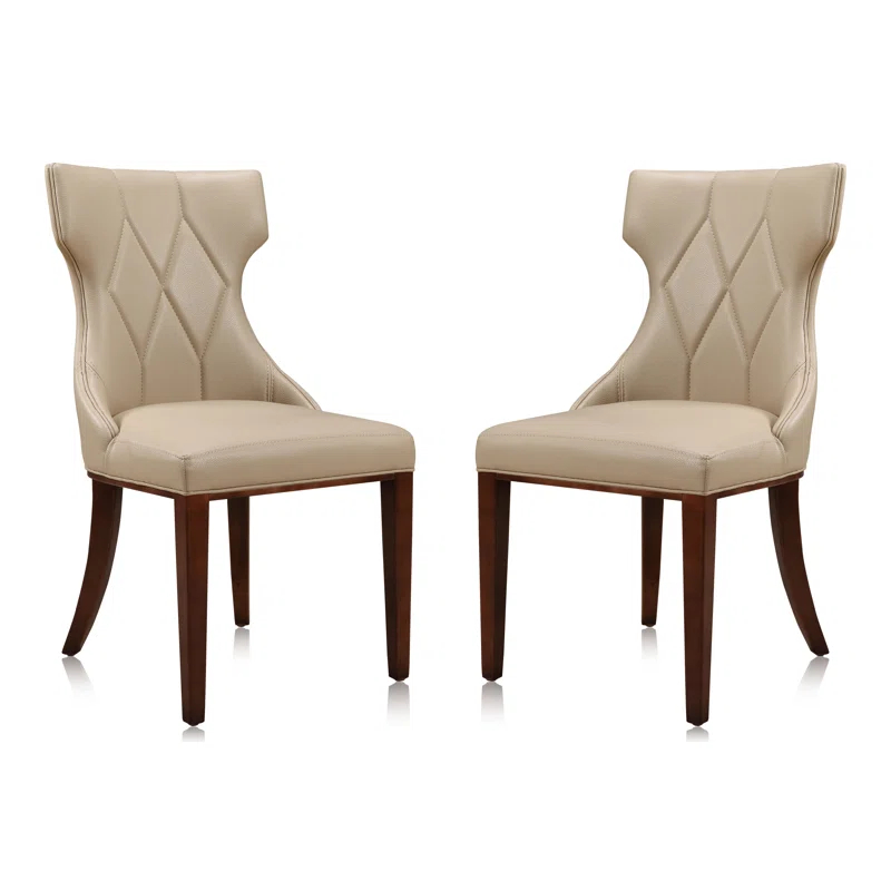 Rosdorf Park Reine Upholstered Wing Back Side chair (Set of 2)